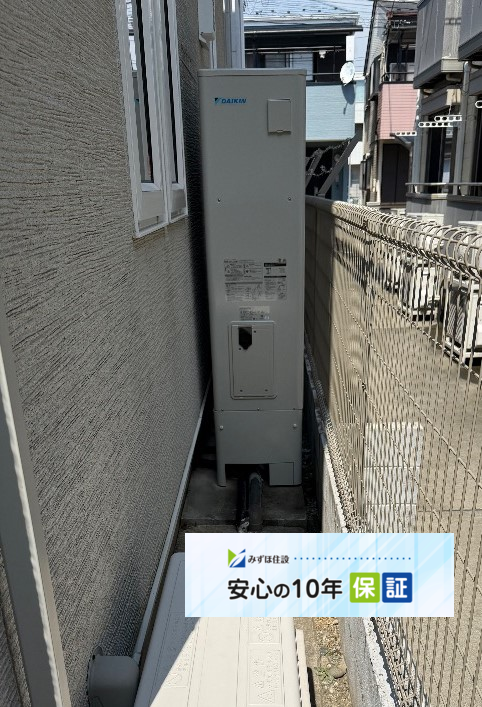 長府エコキュートEHP-3757GPXHTからダイキンエコキュートEQA37YFTV｜エコキュート交換工事｜東京都足立区西新井｜一条工務店