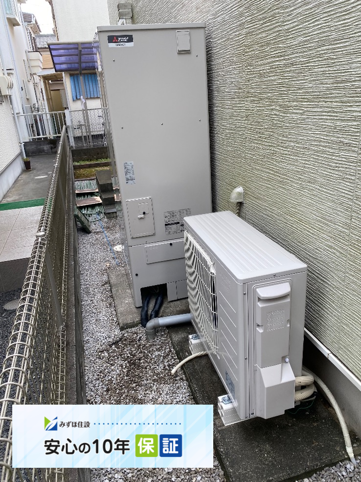 長府エコキュートEHP-3737GPXHから三菱エコキュートSRT-S377｜エコキュート交換工事｜東京都青梅市今寺