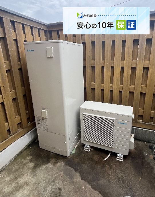 コロナエコキュートCTU-371D1A11からダイキンエコキュートEQX37YFV|エコキュート交換工事|埼玉県見沼区蓮沼|IHクッキングヒーター