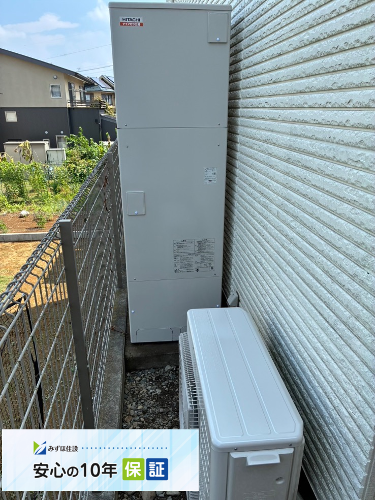 コロナエコキュートCTU-461D1A8から日立エコキュートBHP-FV46XD｜エコキュート交換工事｜埼玉県深谷市上柴町東