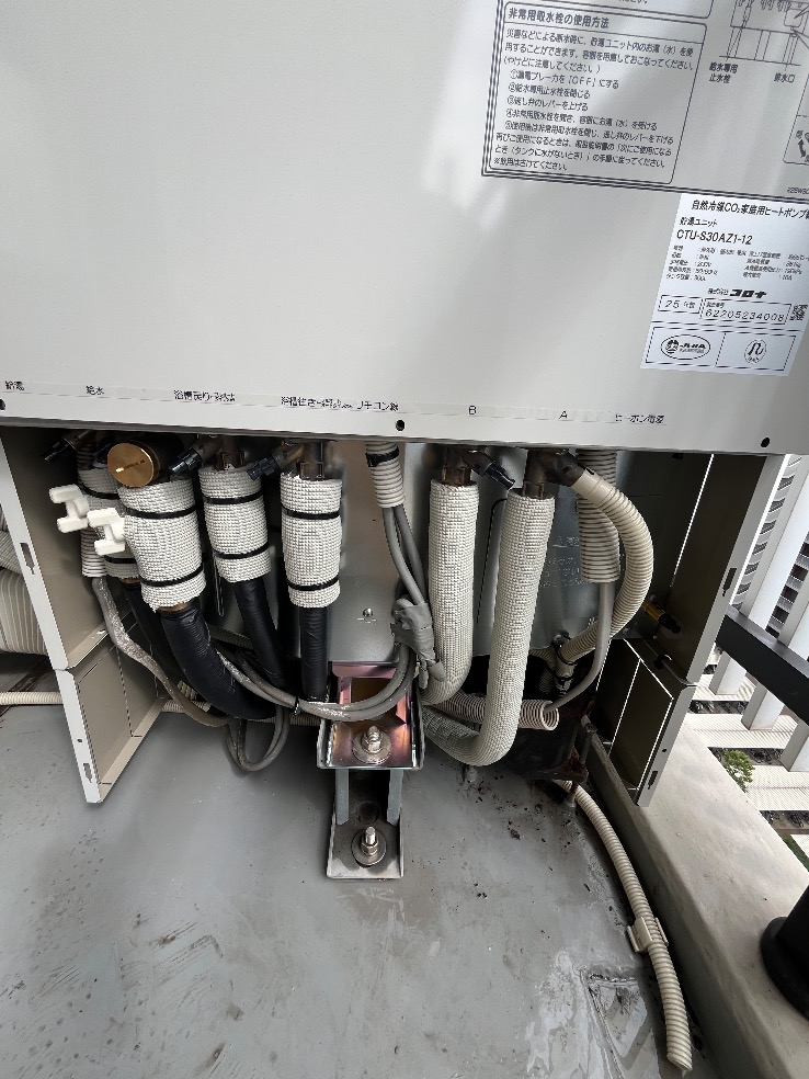 コロナエコキュートCTU-H3014AMからコロナエコキュートCHP-S30AZ1-12｜エコキュート交換工事｜千葉県船橋市上山町｜マンション｜ザ・ガーデンプレミアム