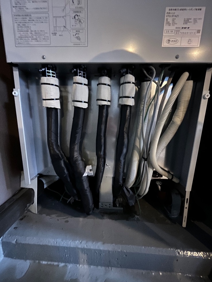 コロナエコキュートCTU-371D1A11からコロナエコキュートCHP-37AZ1｜エコキュート交換工事｜栃木県宇都宮市元今泉｜マンション｜シンフォニックシティ元今泉