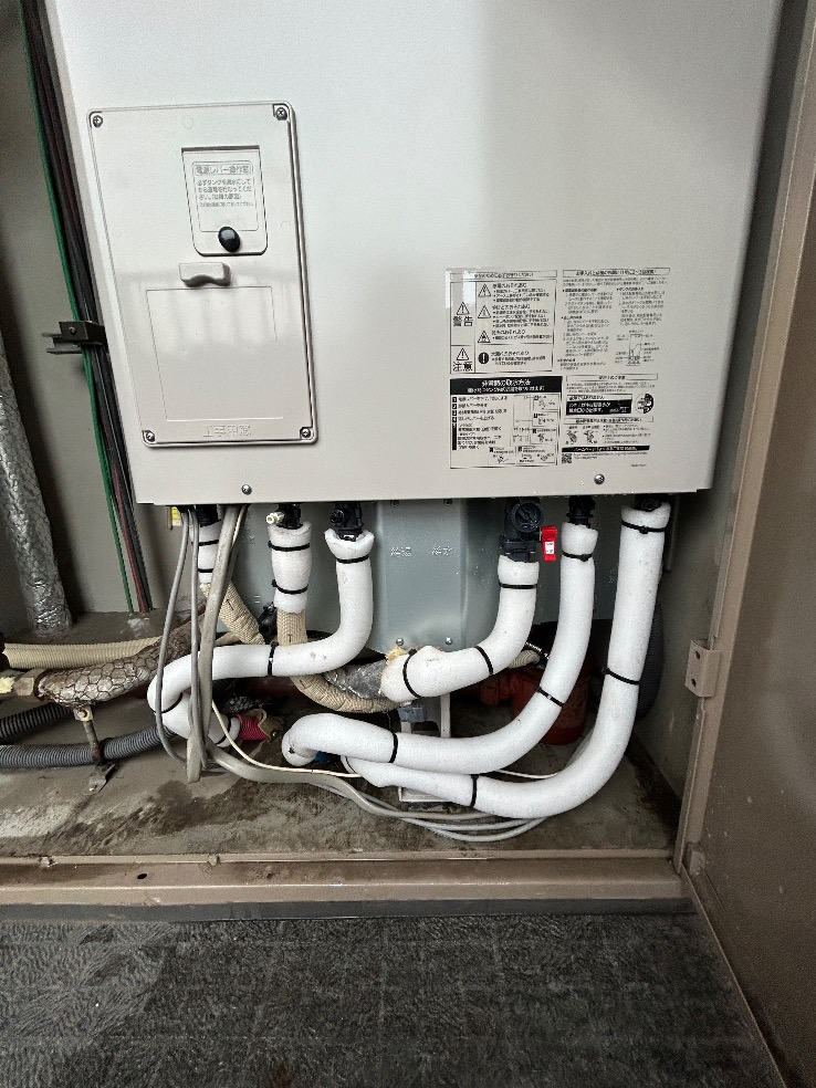 コロナエコキュートCTU-H3014Aから三菱エコキュートSRT-W306D-BS2｜エコキュート交換工事｜神奈川県横須賀市長瀬｜マンション｜日神パレステージ久里浜海岸|エコるーぷ配管