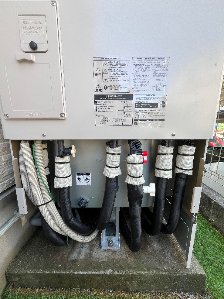 三菱エコキュートSRT-HPT37WX7から三菱エコキュートSRT-S376｜エコキュート交換工事｜神奈川県藤沢市石川