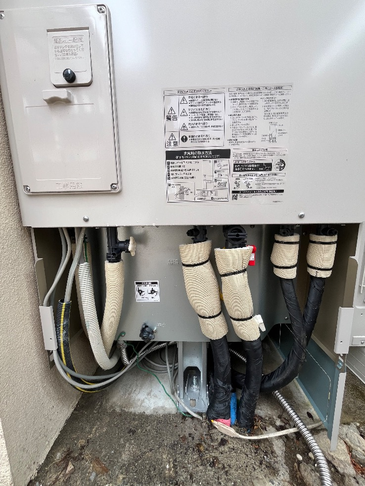 パナソニックエコキュートHE-460SUDQから三菱エコキュートSRT-S466U｜エコキュート交換工事｜福島県白河市郭内｜