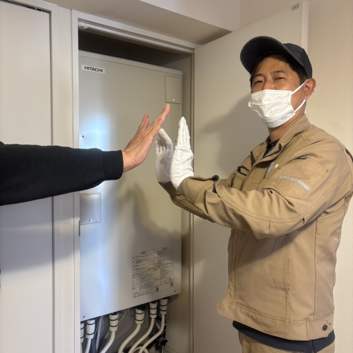 タカラエコキュートEC-3705KU-FANSから日立エコキュートBHP-FG37XU｜エコキュート交換工事｜千葉県市川市相之川｜マンション｜ リノア南行徳