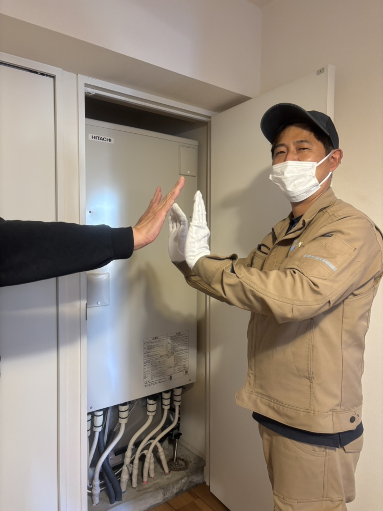 タカラエコキュートEC-3705KU-FANSから日立エコキュートBHP-FG37XU|エコキュート交換工事|千葉県市川市相之川|マンション| リノア南行徳