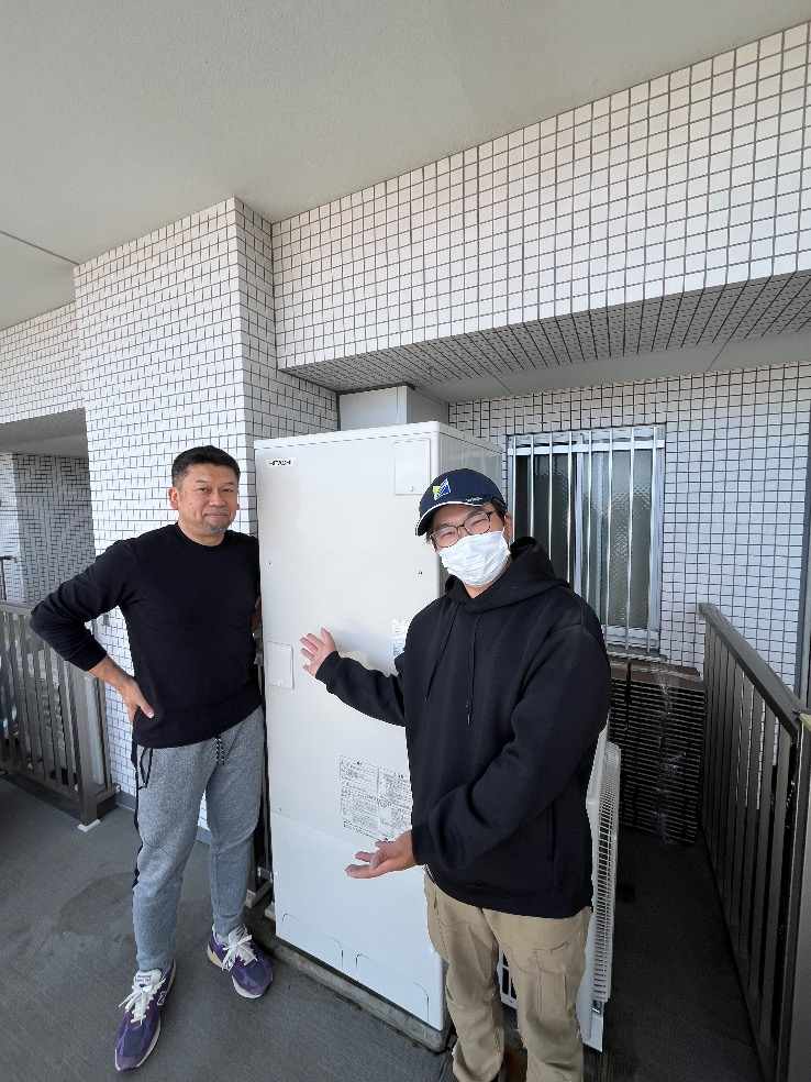 タカラエコキュートEC-3704KU-FAから日立エコキュートBHP-FG37XU｜エコキュート交換工事｜埼玉県北葛飾郡杉戸町高野台西｜マンション｜ルネサンスプレミアムサイト