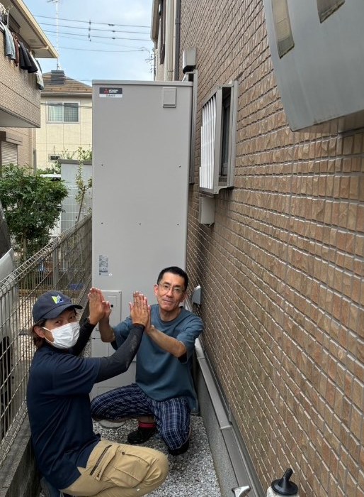 パナソニックエコキュートHE-K37GQから三菱エコキュートSRT-S466｜エコキュート交換工事｜東京都八王子市叶谷町｜