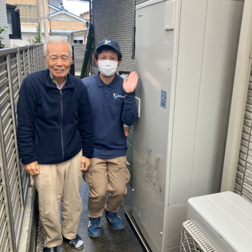 日立電気温水器BE-F37DWUから日立エコキュートBHP-FG37XU|エコキュート交換工事|埼玉県川口市元郷|