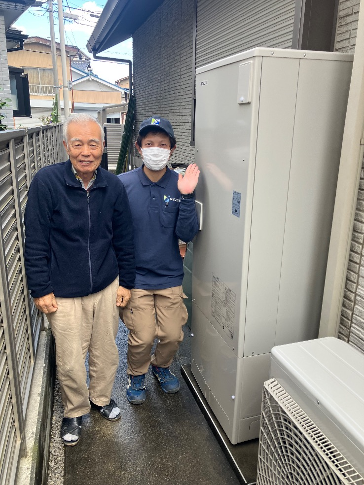 日立電気温水器BE-F37DWUから日立エコキュートBHP-FG37XU|エコキュート交換工事|埼玉県川口市元郷|