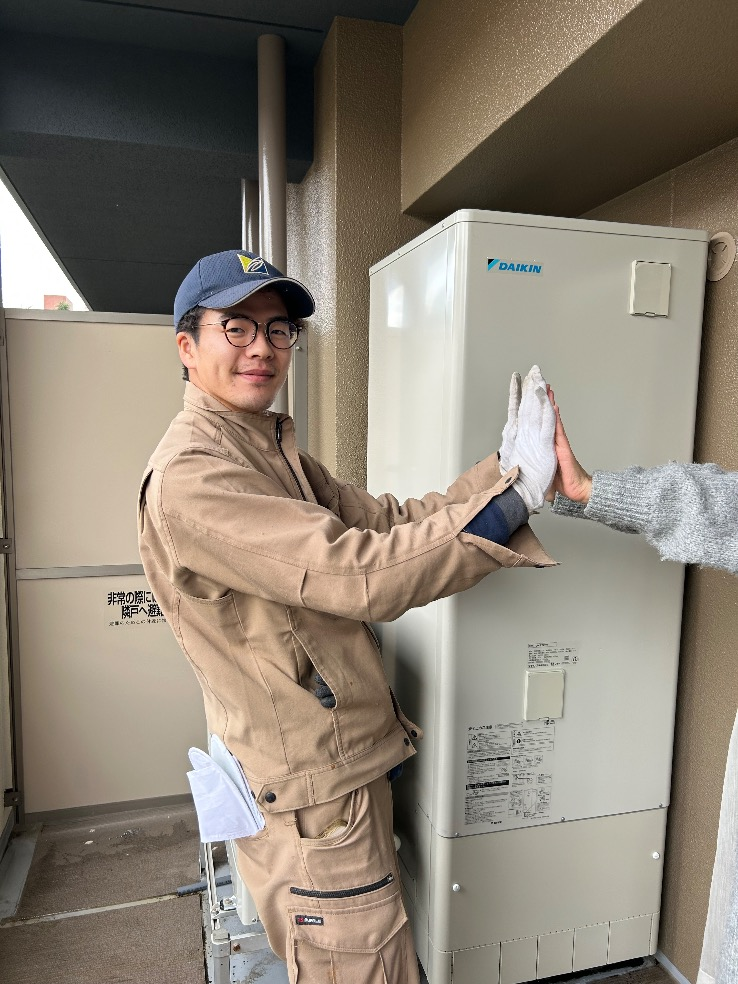 ダイキンエコキュートTU31KFCVからダイキンエコキュートEQX37ZFV|エコキュート交換工事|東京都東大和市桜ヶ丘|マンション|オーベルグランディオ東大和