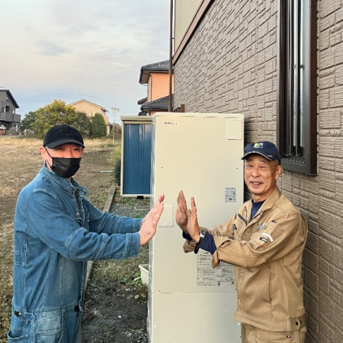 コロナエコキュートCFT-37M82-Cから日立エコキュートBHP-FG37XU｜エコキュート交換工事｜茨城県筑西市小川｜