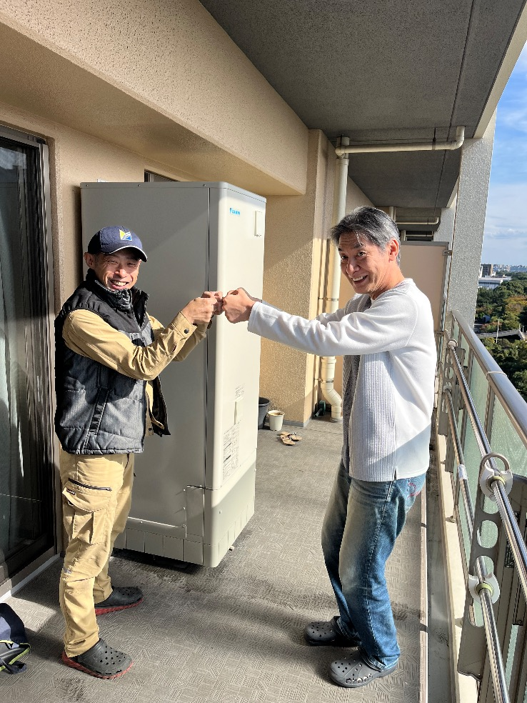 パナソニックエコキュートHE-30C3QEからダイキンエコキュートEQX37ZFVE｜エコキュート交換工事｜千葉市美浜区浜田｜