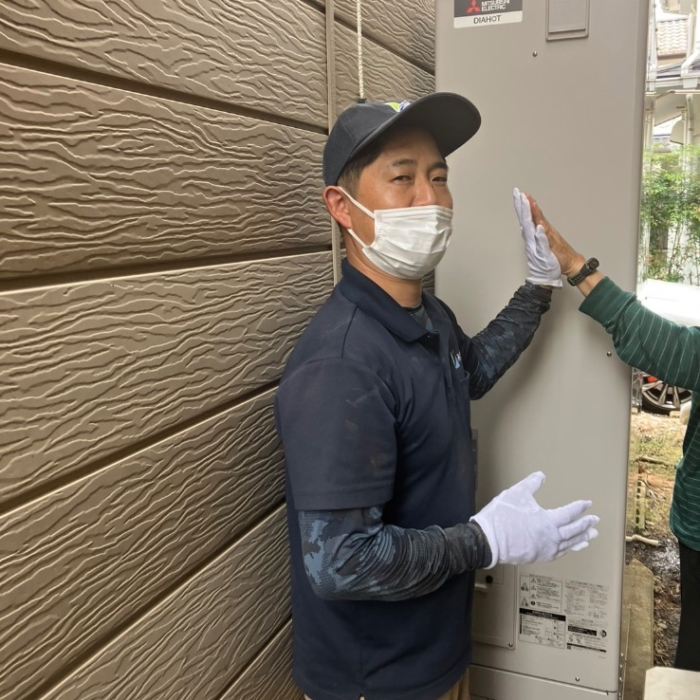 三菱エコキュートSRT-HPT37WUZ5から三菱エコキュートSRT-S377UZ｜エコキュート交換工事｜東京都世田谷区桜丘｜