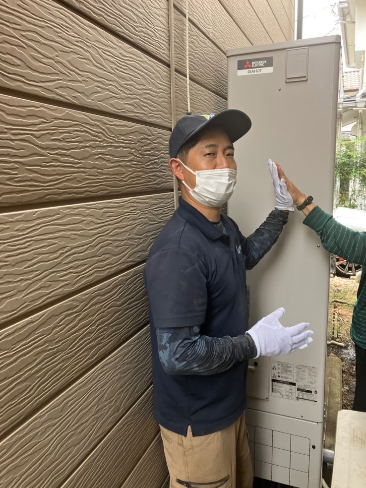 三菱エコキュートSRT-HPT37WUZ5から三菱エコキュートSRT-S377UZ｜エコキュート交換工事｜東京都世田谷区桜丘｜