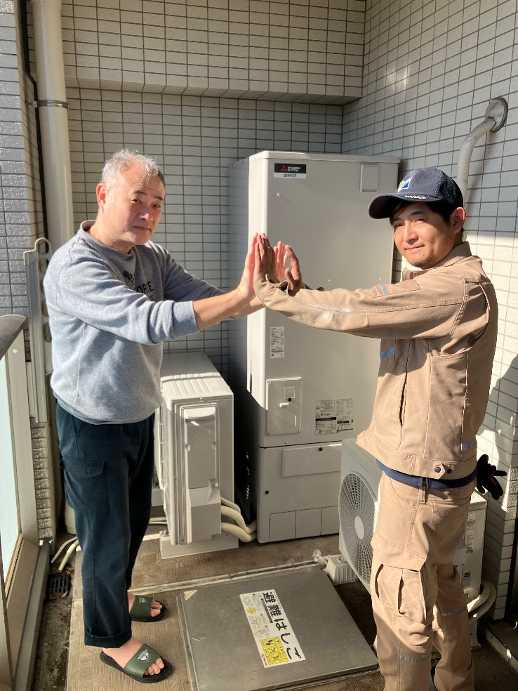 東芝エコキュートHPE-FB464CTから三菱エコキュートSRT-S376｜エコキュート交換工事｜東京都調布市染地｜マンション｜ミオカステーロ調布緑地公園