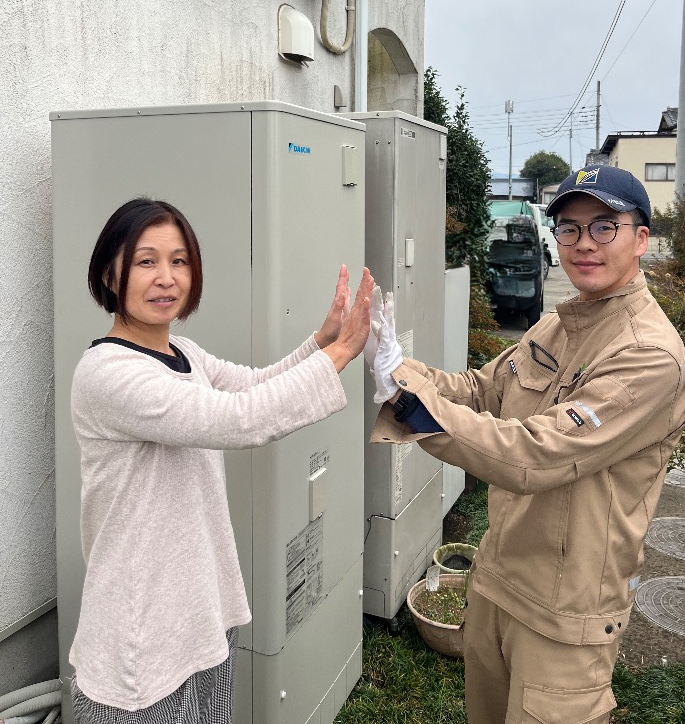 サンデンエコキュートEB37QTA2からダイキンエコキュートEQX37ZFV|エコキュート交換工事|群馬県安中市鷺宮|