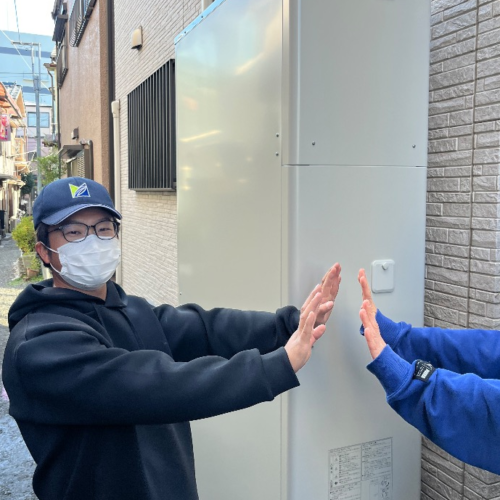 ダイキンエコキュートEQ46LFTVからコロナエコキュートCHP-E462AZ1|エコキュート交換工事|神奈川県横浜市鶴見区生麦|