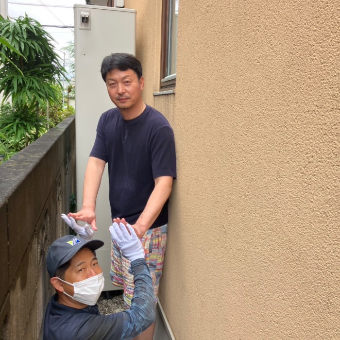 パナソニックエコキュートHE-W37CQからパナソニックエコキュートHE-H46LQS｜エコキュート交換工事｜埼玉県桶川市泉｜