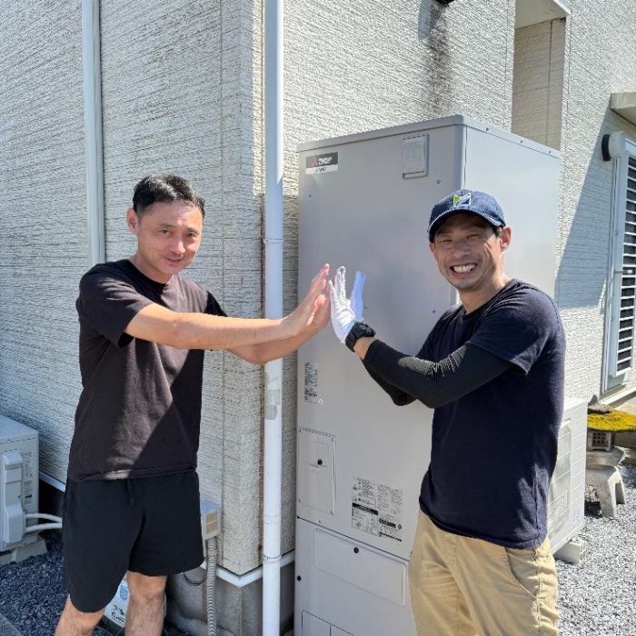 パナソニックエコキュートHE-K37AQPから三菱エコキュートSRT-S376｜エコキュート交換工事｜茨城県結城市結城｜