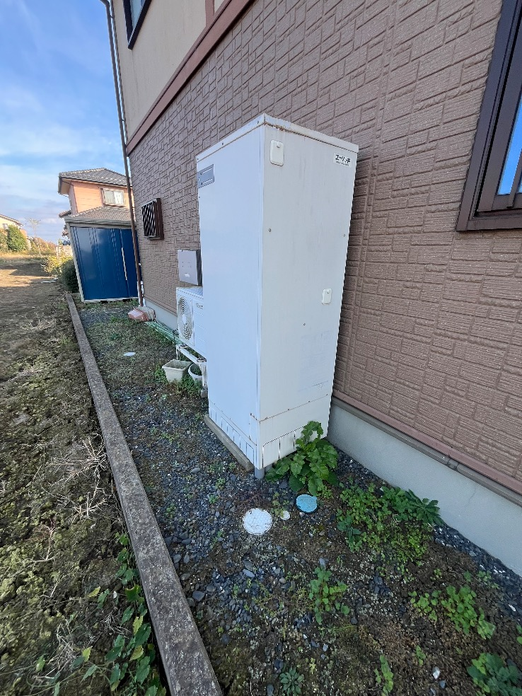 コロナエコキュートCFT-37M82-Cから日立エコキュートBHP-FG37XU｜エコキュート交換工事｜茨城県筑西市小川｜