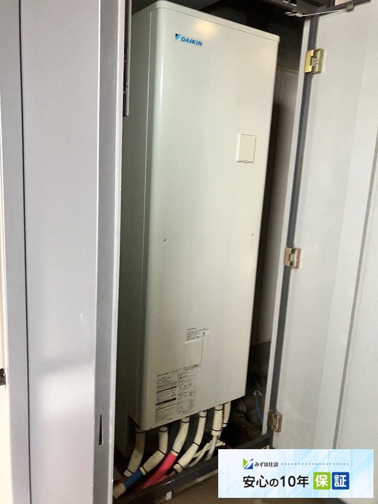 ダイキンエコキュートTU37GFVからダイキンエコキュートEQX46YFVE｜エコキュート交換工事｜東京都中央区勝どき｜マンション｜ザ・東京タワーズミッドタワー