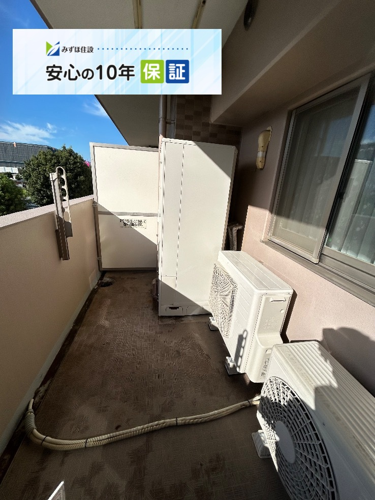 パナソニックエコキュートHE-37K2Qから日立エコキュートBHP-FG37XU｜エコキュート交換工事｜千葉県印西市中央南一丁目｜マンション｜エクセレントシティ千葉ニュータウン中央