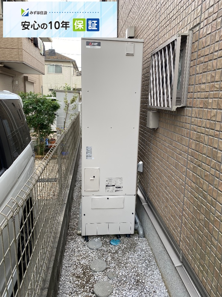 パナソニックエコキュートHE-K37GQから三菱エコキュートSRT-S466|エコキュート交換工事|東京都八王子市叶谷町|