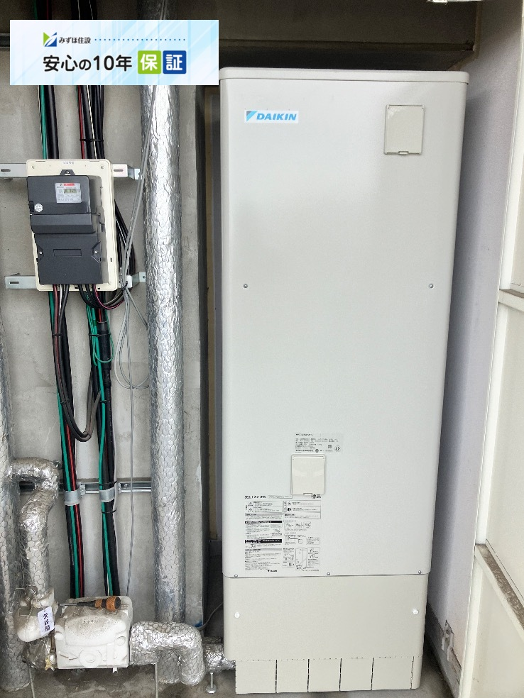 コロナエコキュートCTU-371D1A8-4からダイキンエコキュートEQX37ZFV|エコキュート交換工事|栃木県宇都宮市今泉町|マンション|ポレスターガーデンシティ今泉