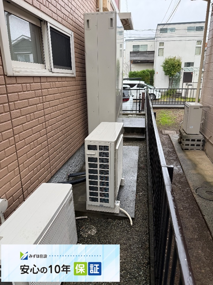 パナソニックエコキュートHE-46W3QからダイキンエコキュートEQA46ZFTV|エコキュート交換工事|神奈川県横浜市都筑区牛久保