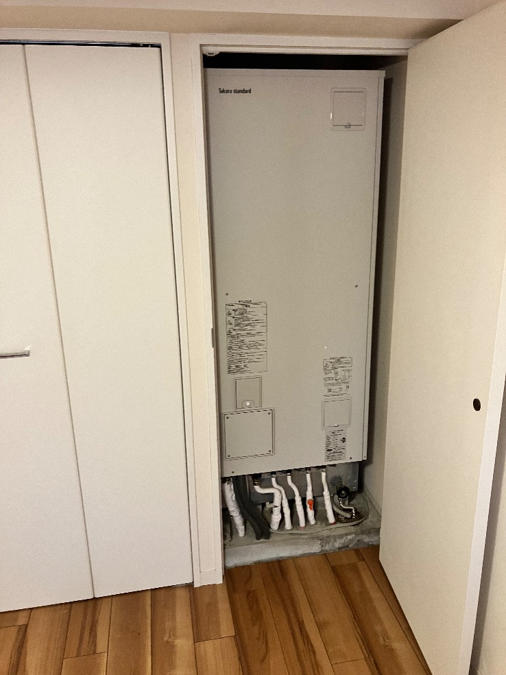 タカラエコキュートEC-3705KU-FANSから日立エコキュートBHP-FG37XU|エコキュート交換工事|千葉県市川市相之川|マンション| リノア南行徳