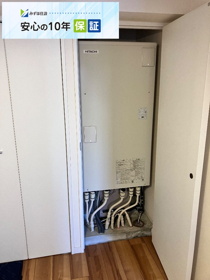 タカラエコキュートEC-3705KU-FANSから日立エコキュートBHP-FG37XU|エコキュート交換工事|千葉県市川市相之川|マンション| リノア南行徳