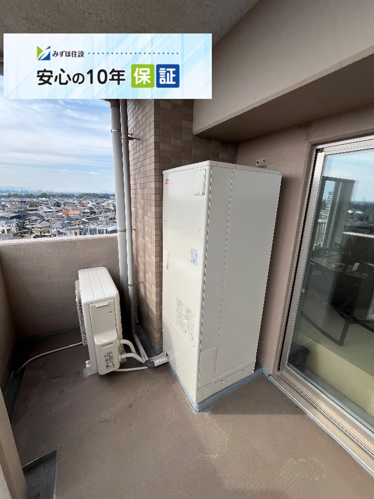 日立エコキュートBHP-TA370から日立エコキュートBHP-F37XD｜エコキュート交換工事｜茨城県ひたちなか市勝田泉町｜マンション｜サンクレイドル勝田レジデンス