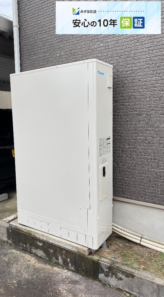 東芝エコキュートHWH-FBH373WCからダイキンエコキュートEQA37ZFTV｜エコキュート交換工事｜新潟県新潟市東区新川町｜