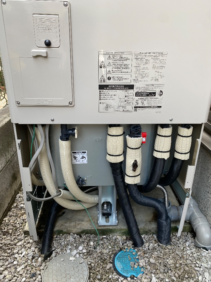 パナソニックエコキュートHE-K37GQから三菱エコキュートSRT-S466|エコキュート交換工事|東京都八王子市叶谷町|
