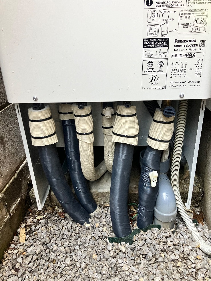 パナソニックエコキュートHE-W37CQからパナソニックエコキュートHE-H46LQS｜エコキュート交換工事｜埼玉県桶川市泉｜