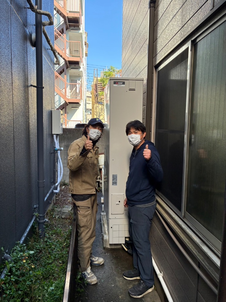 三菱エコキュートSRT-HPT43WZ4から三菱エコキュートSRT-S437UZ｜エコキュート交換工事｜東京都板橋区西台｜