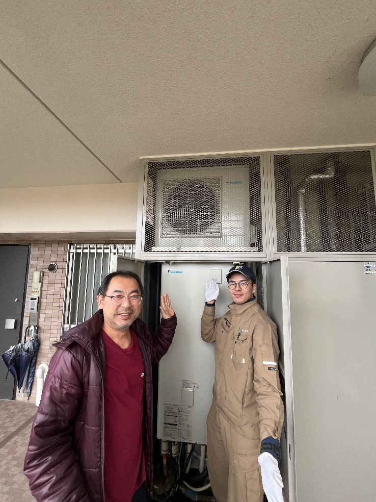 ダイキンエコキュートTU37GFVからダイキンエコキュートEQX37ZFV|エコキュート交換工事|埼玉県入間郡三芳町竹間沢|マンション|ダイアパレスみずほ台