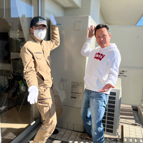 コロナエコキュートCTU-H3714AZからダイキンエコキュートEQX37XFV|エコキュート交換工事|神奈川県横浜市港北区綱島西|マンション|グランスイートハートアイランド