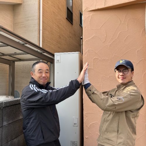 パナソニックエコキュートHE-46W3QAからパナソニックエコキュートHE-H46LQ|エコキュート交換工事|埼玉県朝霞市三原|