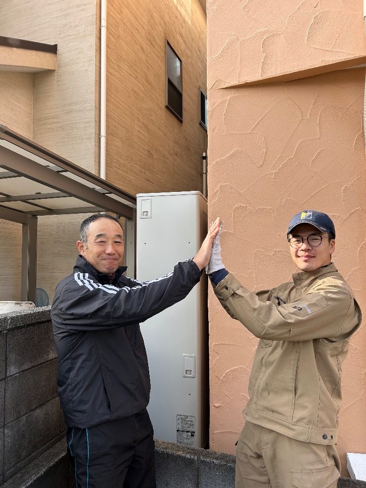 パナソニックエコキュートHE-46W3QAからパナソニックエコキュートHE-H46LQ｜エコキュート交換工事｜埼玉県朝霞市三原｜