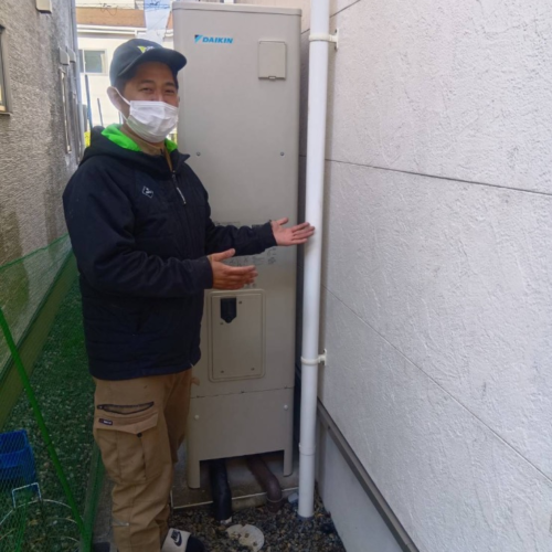 ダイキンエコキュートTU37PFTVからダイキンエコキュートEQA37ZFTV|エコキュート交換工事|千葉県柏市手賀の杜|