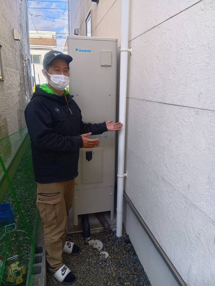 ダイキンエコキュートTU37PFTVからダイキンエコキュートEQA37ZFTV|エコキュート交換工事|千葉県柏市手賀の杜|