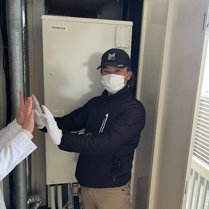 日立エコキュートBHP-TA370から日立エコキュートBHP-FG37WU｜エコキュート交換工事｜埼玉県岩槻区西町｜マンション｜ヒューマンスクエア岩槻プレミアムタワー