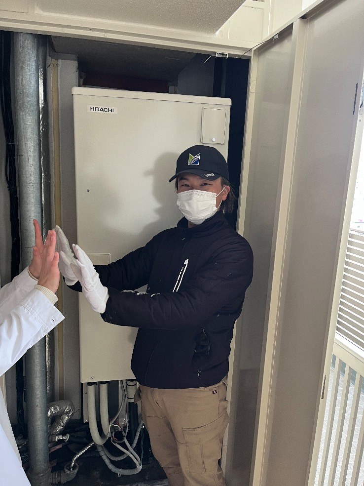 日立エコキュートBHP-TA370から日立エコキュートBHP-FG37WU｜エコキュート交換工事｜埼玉県岩槻区西町｜マンション｜ヒューマンスクエア岩槻プレミアムタワー