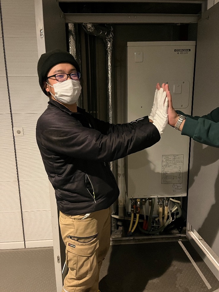 コロナエコキュートCTU-H3014AからコロナエコキュートCHP-S30AY1-12B｜エコキュート交換工事｜東京都港区芝浦｜マンション｜キャピタルマークタワー