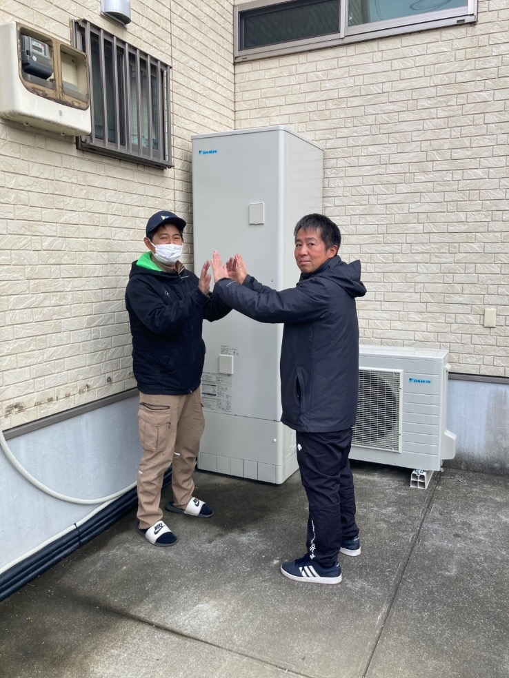 ノーリツガス給湯器GT-2450AWXからダイキンエコキュートEQX46ZFV｜エコキュート交換工事｜埼玉県川越市豊田本｜