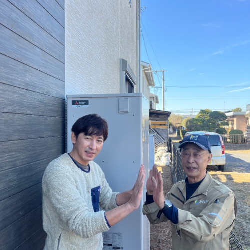 パナソニックエコキュートHE-S37EQから三菱エコキュートSRT-S376｜エコキュート交換工事｜千葉県長生郡一宮町一宮｜