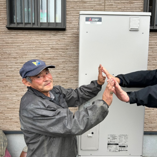 パナソニックエコキュートHE-K37AQから三菱エコキュートSRT-S376|エコキュート交換工事|群馬県館林市上三林町|